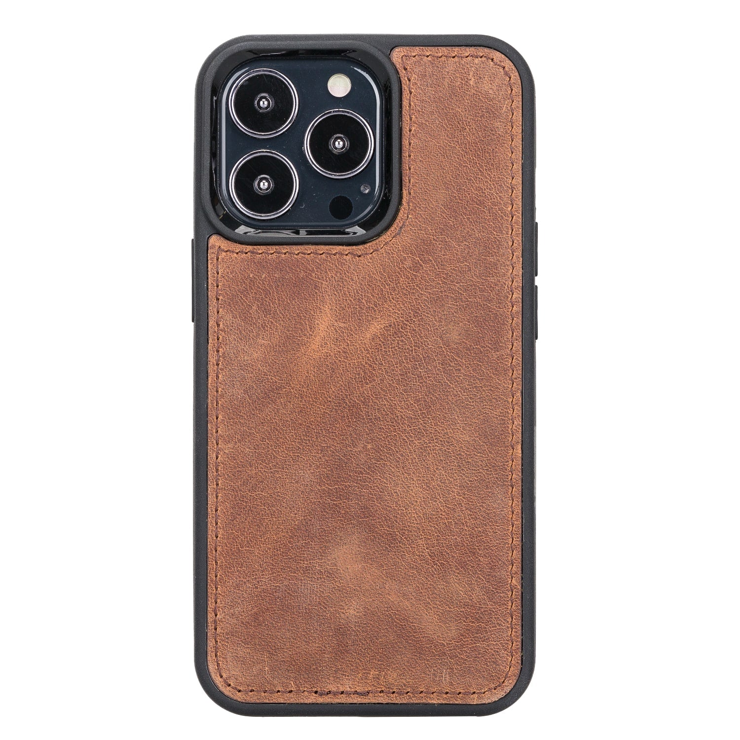 Luxury Vintage Brown Leather iPhone 13 Pro Wallet Case with MagSafe & RFID Card Holder - Bomonti - 4