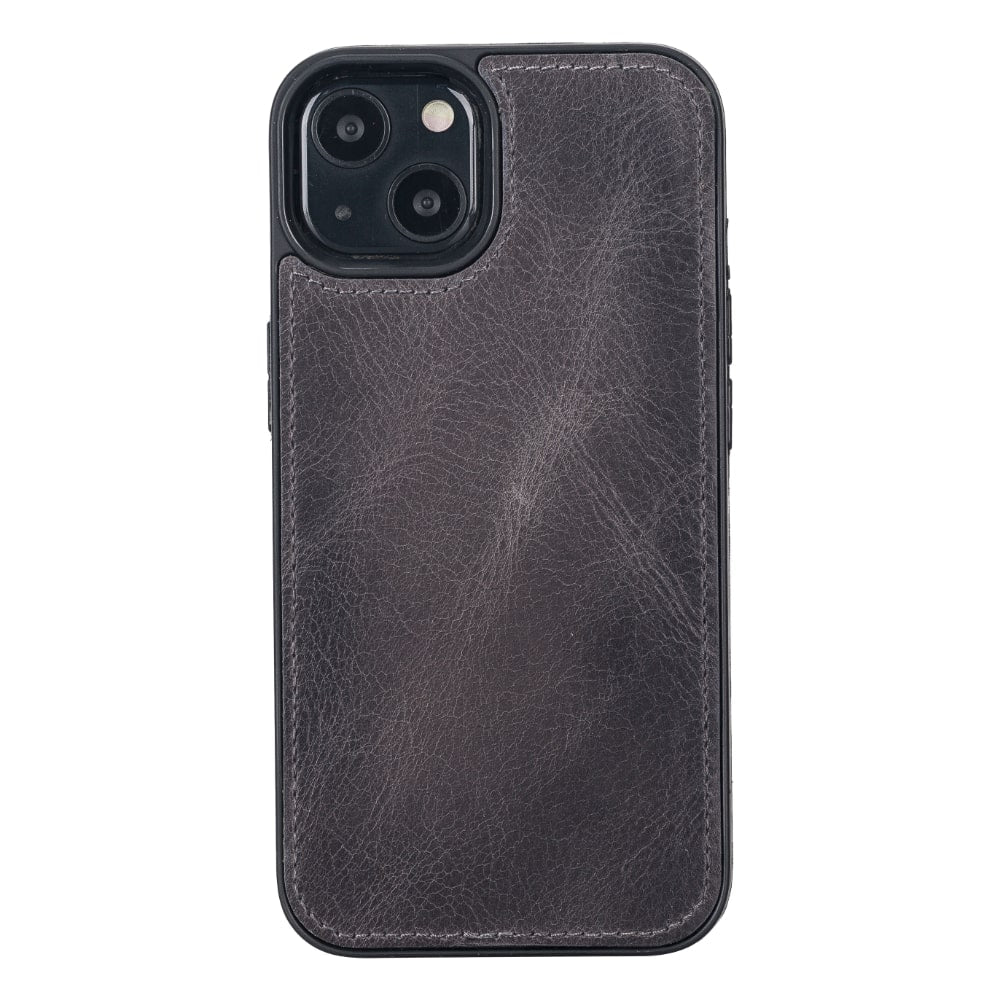 Vintage Black Leather iPhone 13 Detachable Bi-Fold RFID Wallet Case with MagSafe & Card Holder - Bomonti - 5