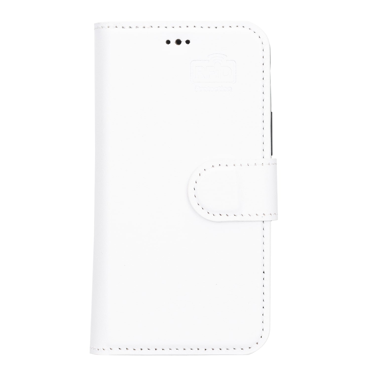 White Leather iPhone 13 Mini Detachable Bi-Fold RFID Wallet Case with MagSafe & Card Holder - Bomonti - 3