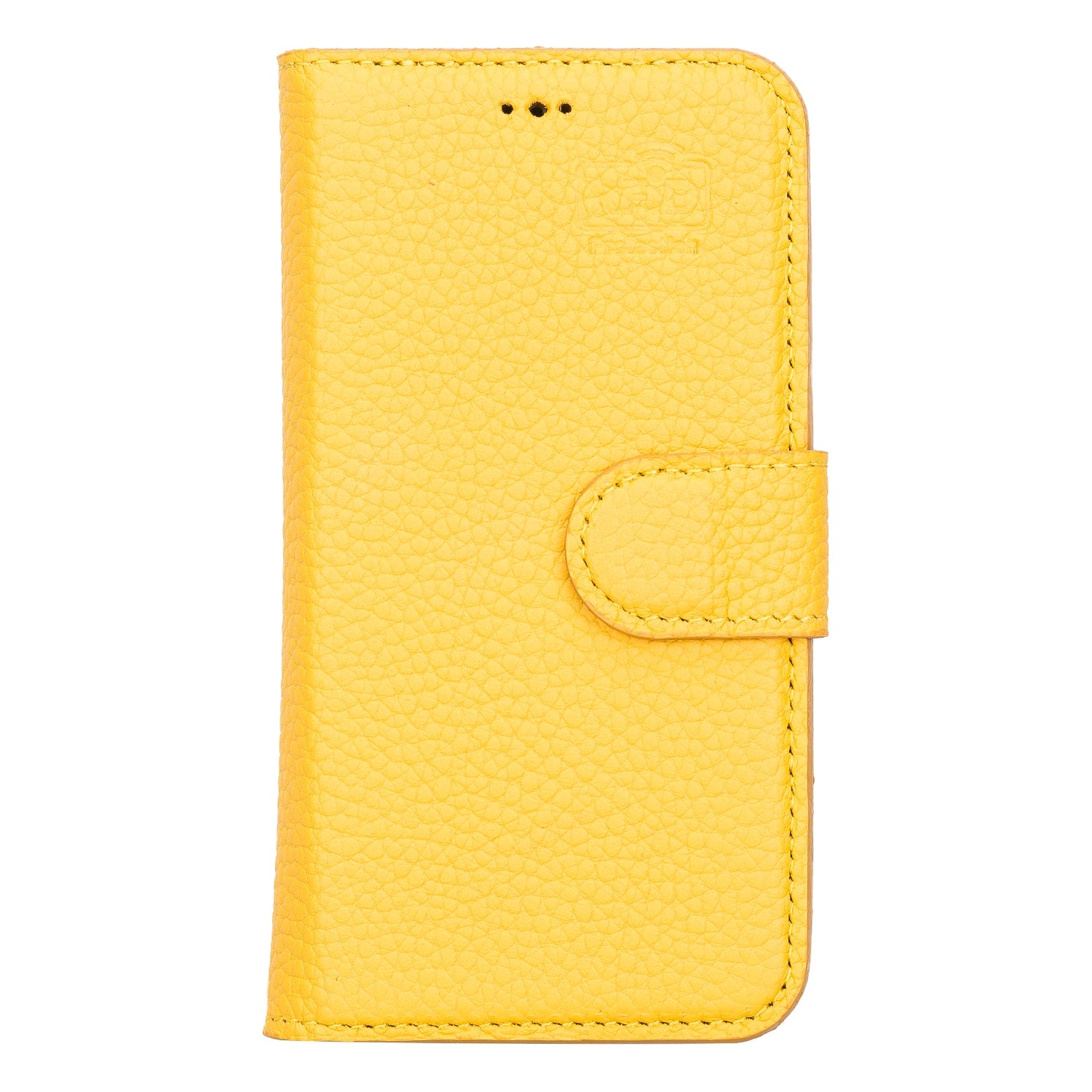 Yellow Leather iPhone 13 Mini Detachable Bi-Fold RFID Wallet Case with MagSafe & Card Holder - Bomonti - 3