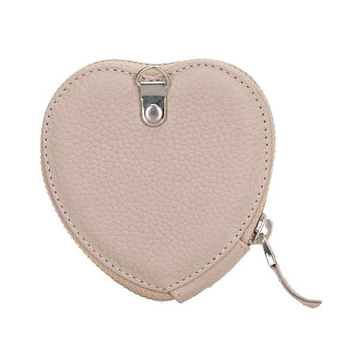 Luxury Beige Leather Apple AirPods Cover Valentine Case with Zip Closure - Bomonti - 2