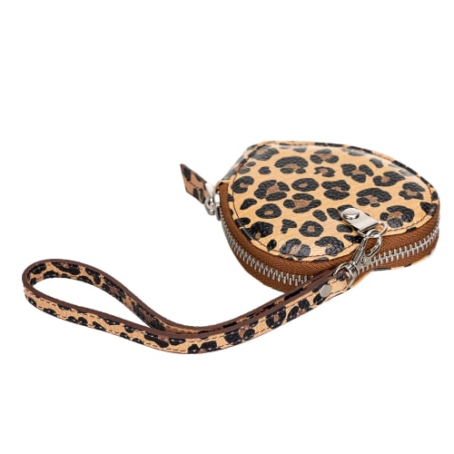 Luxury Leopard Leather Apple AirPods Cover Valentine Case with Zip Closure - Bomonti - 3