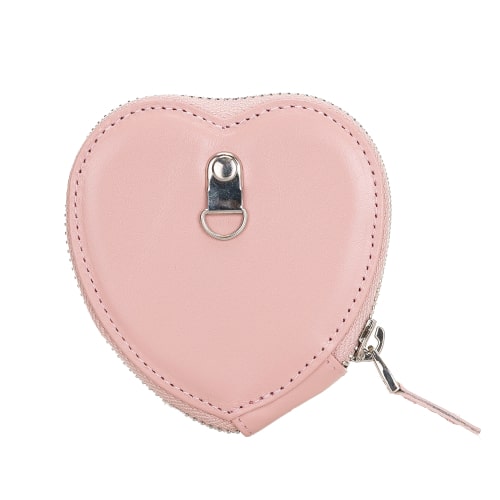 Luxury Pink Leather Apple AirPods Cover Valentine Case with Zip Closure - Bomonti - 2