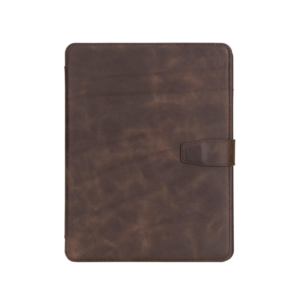 Tan Brown Leather iPad Pro 11 Inc Smart Folio Case with Apple Pen Holder - Bomonti - 4