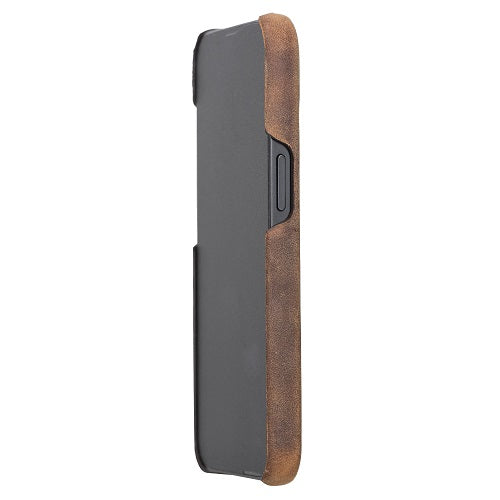 Rostar Tan Brown Leather iPhone 13 Detachable Bi-Fold Wallet Case with MagSafe & Card Holder - Bomonti - 27