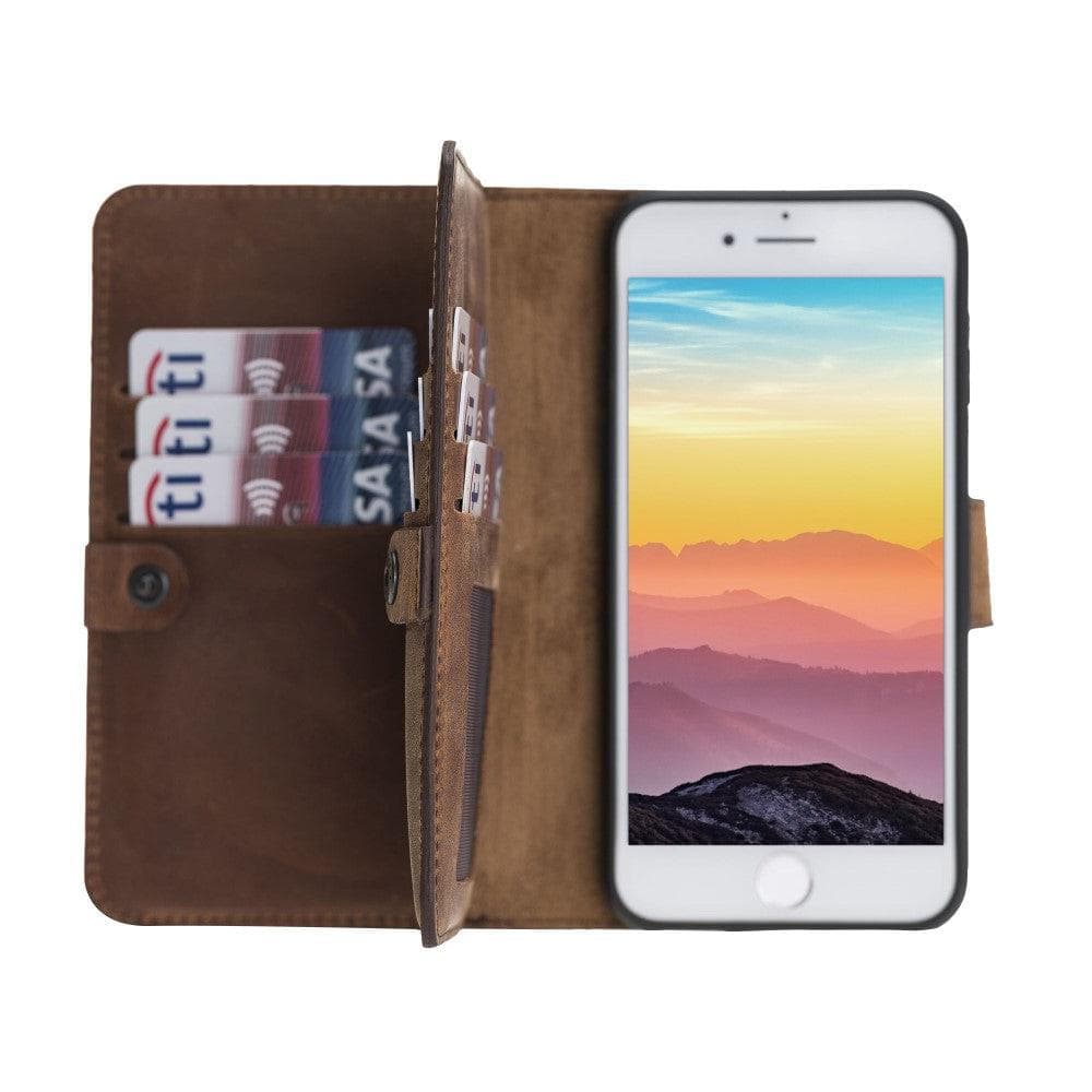 B2B - Apple iPhone SE/8/7 Series Leather Case - DMW Double Magic Wallet Bomonti
