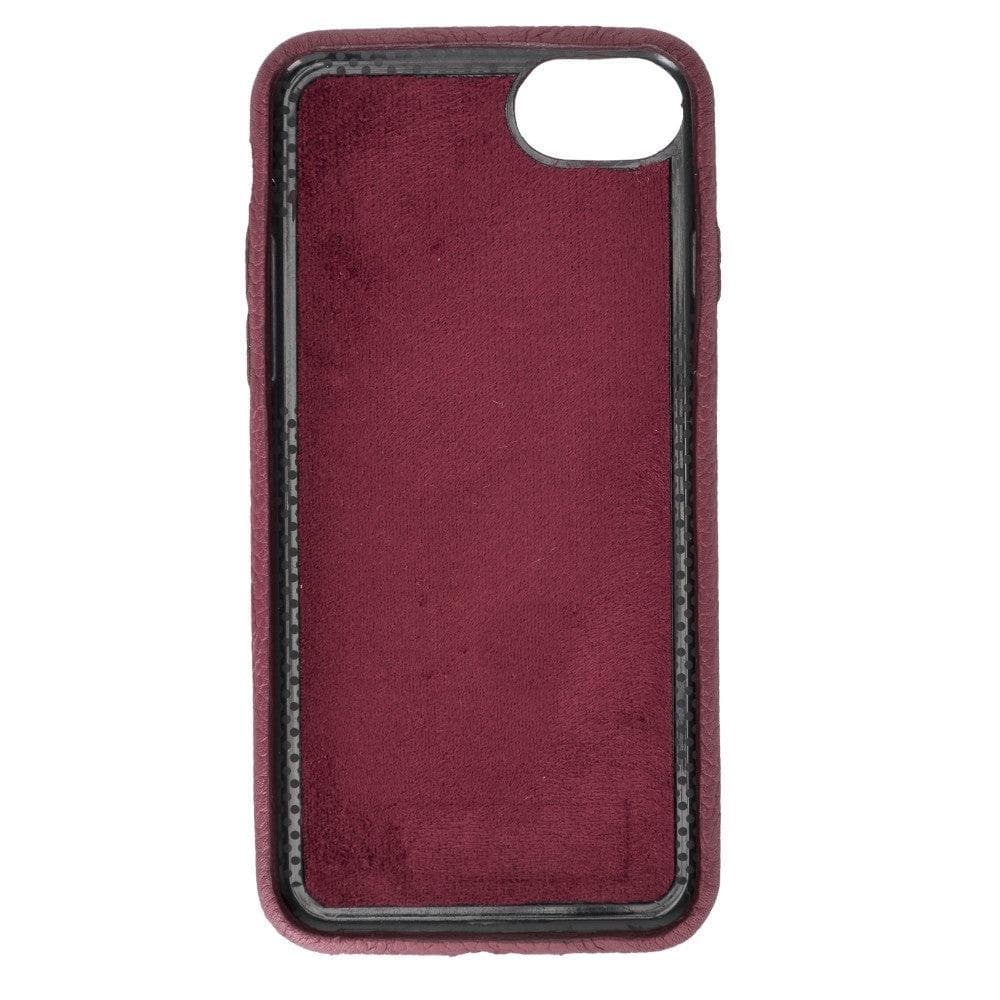 B2B - Apple iPhone SE/8/7 Series Leather Case / RC-CC - Rock Cover Card Holder Flother Red Bomonti