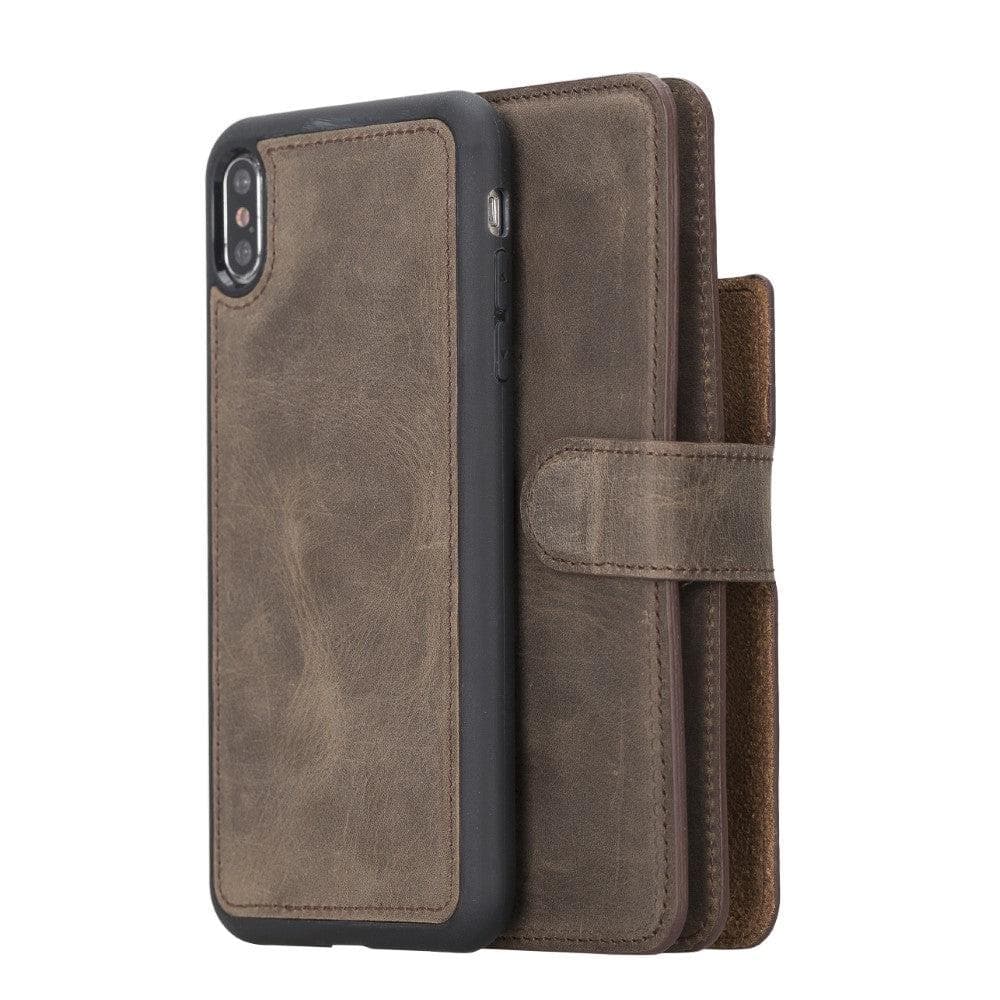 Apple iPhone X Series Detachble Double Leather Wallet Case / DMW Bomonti