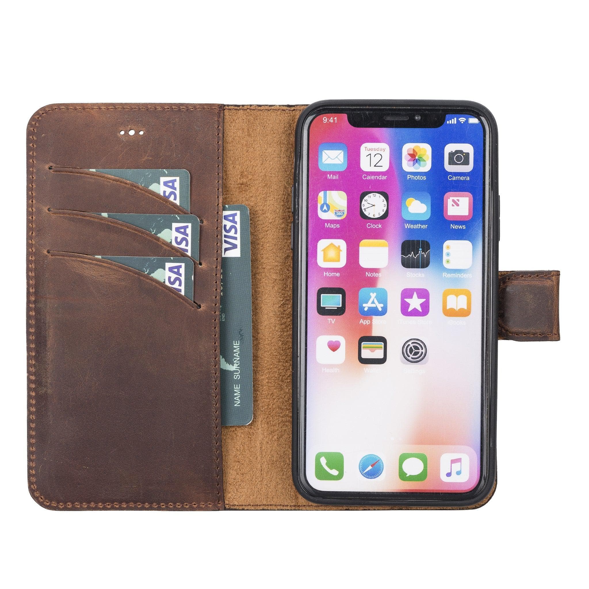 Funda de piel desmontable para iPhone X Series / MW