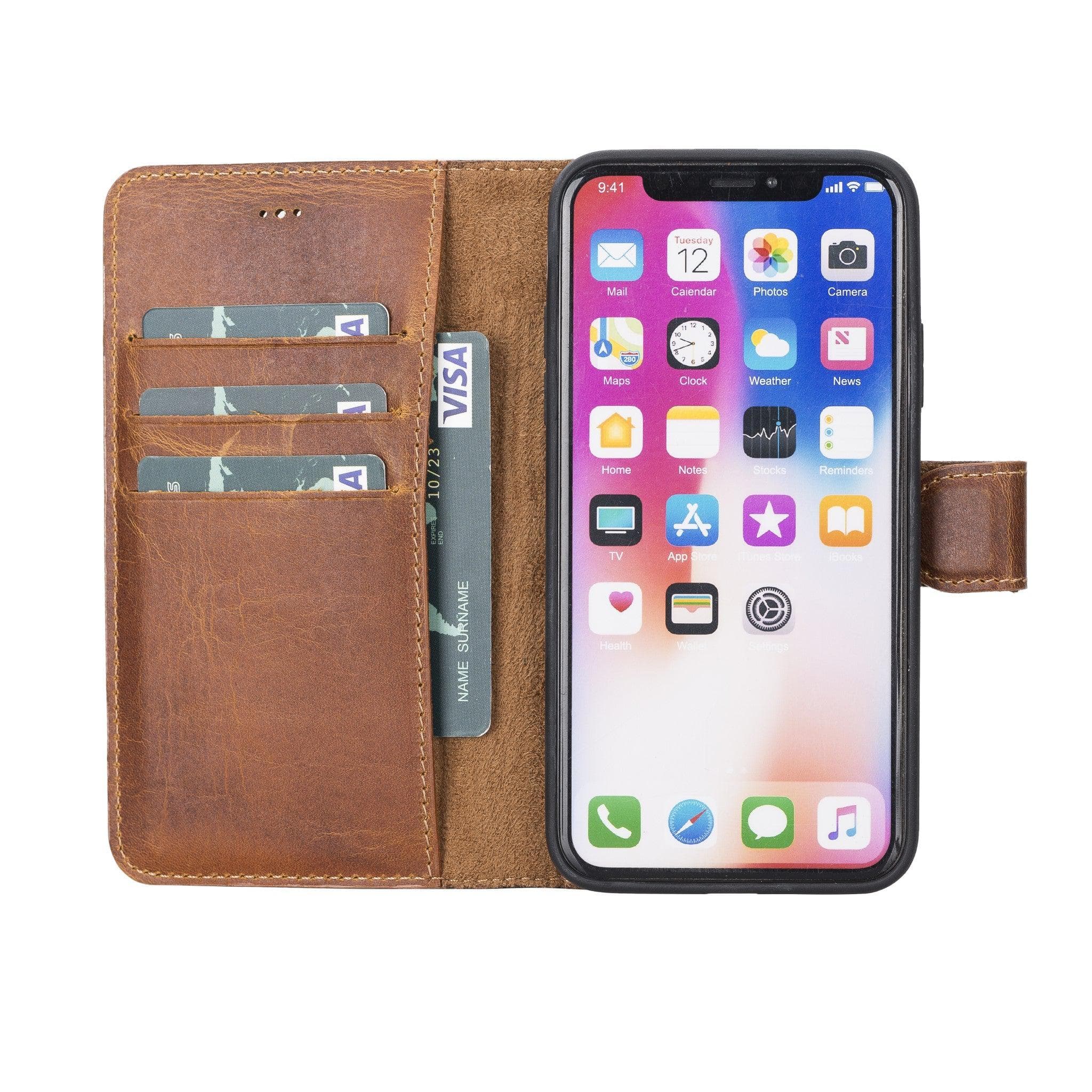 B2B - Apple iPhone X/XS Detachable Leather Case / MW Bomonti