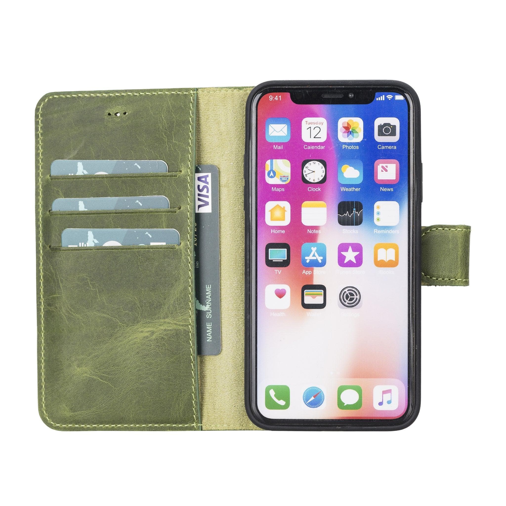 Leather iPhone X Series Detachable Wallet Case
