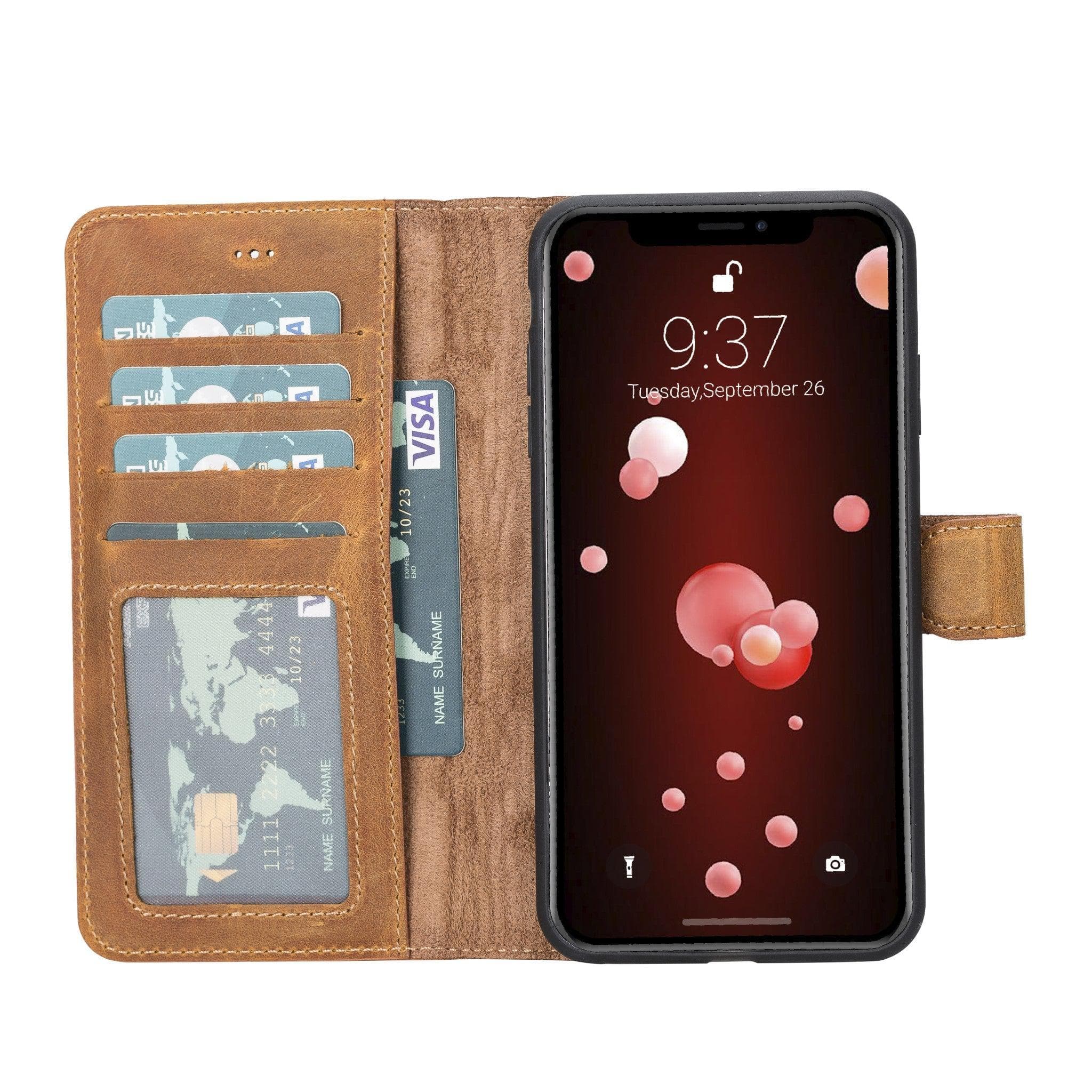 B2B - Apple iPhone XSM Detachable Leather Case / MW Bomonti