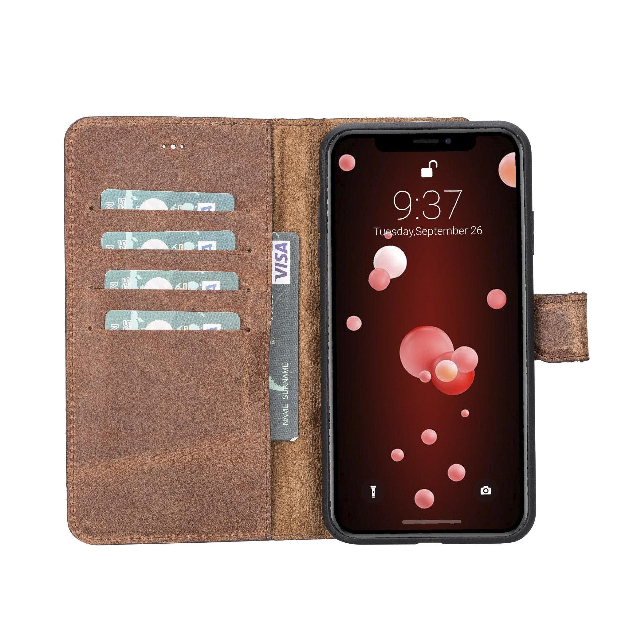 B2B - Apple iPhone XSM Detachable Leather Case / MW Bomonti