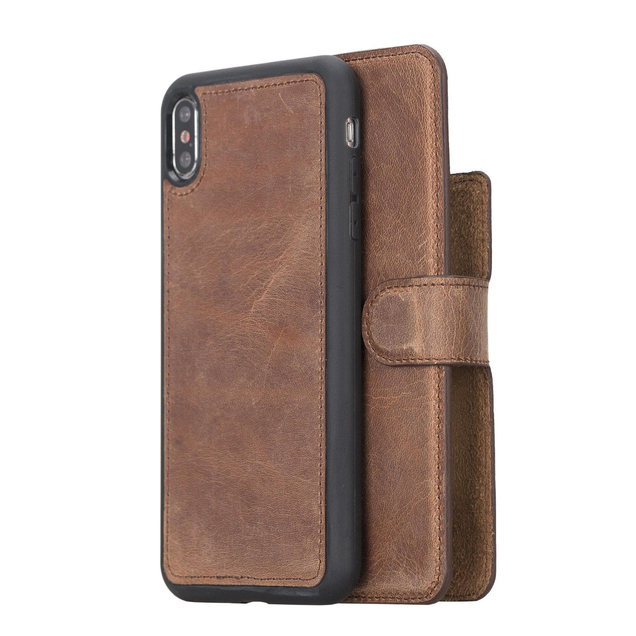 B2B - Apple iPhone XSM Detachable Leather Case / MW RST2EF Bomonti