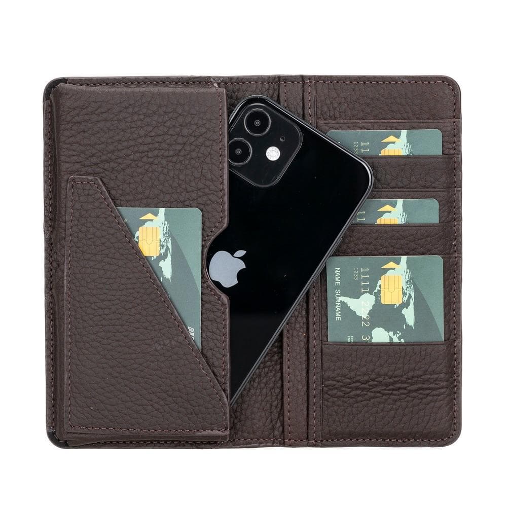 B2B - Calvina Universal Leather Wallet Case 6.2" FL2 Bomonti