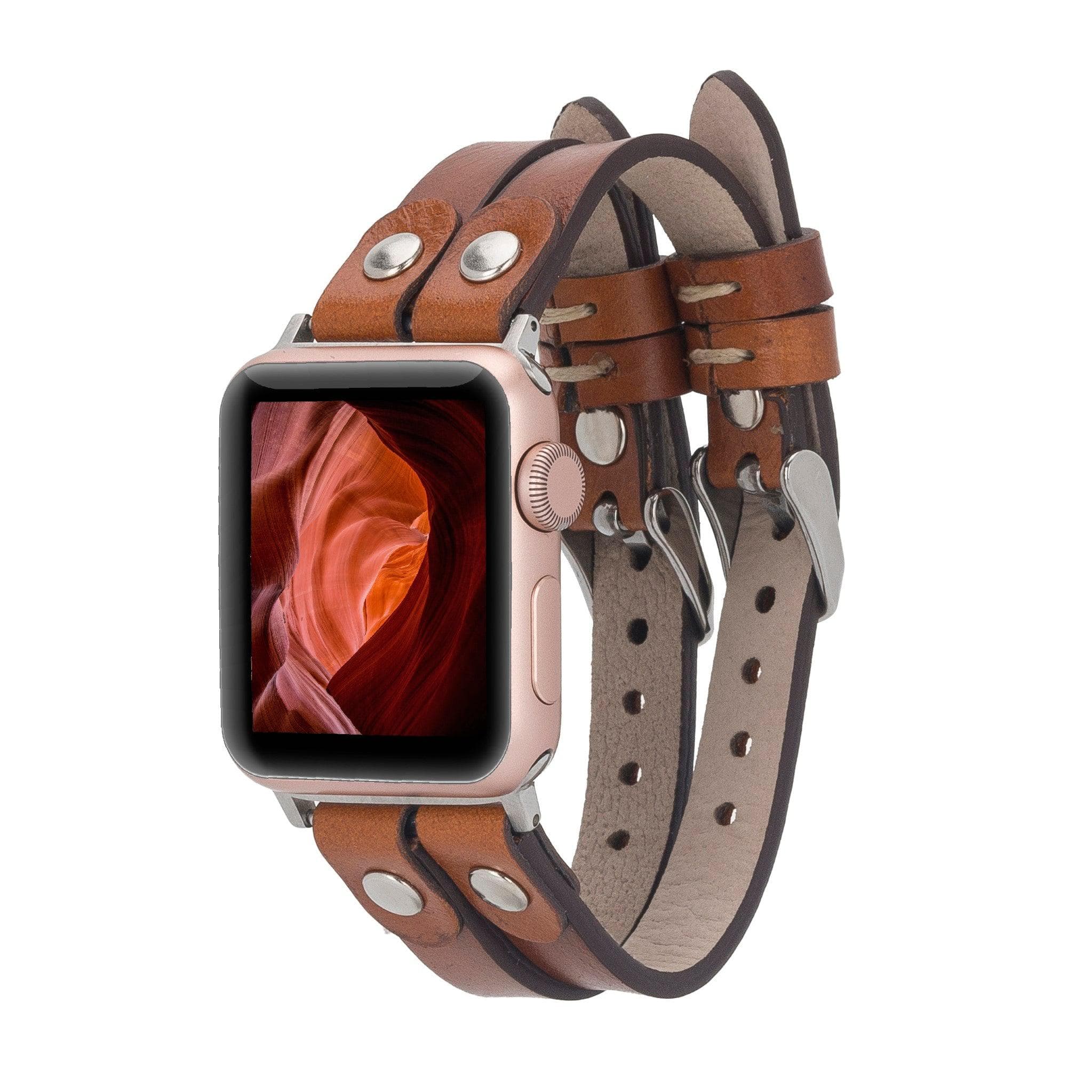 Durham Ely Apple Watch Leather Straps RST2EF / Silver Bomonti