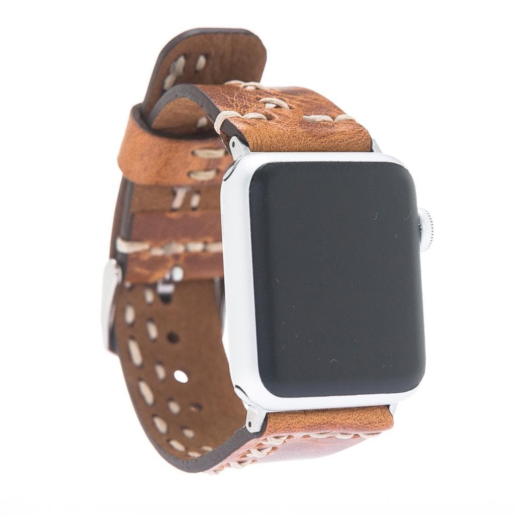 B2B - Leather Apple Watch Bands - Aqua Style V18 Bomonti
