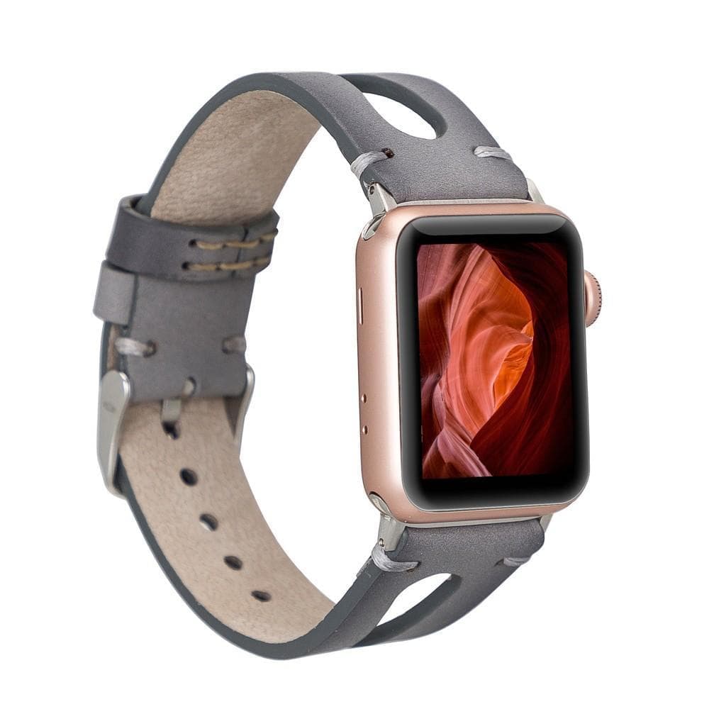 B2B - Leather Apple Watch Bands - BA2 Style Drop Cut RST9EF Bomonti