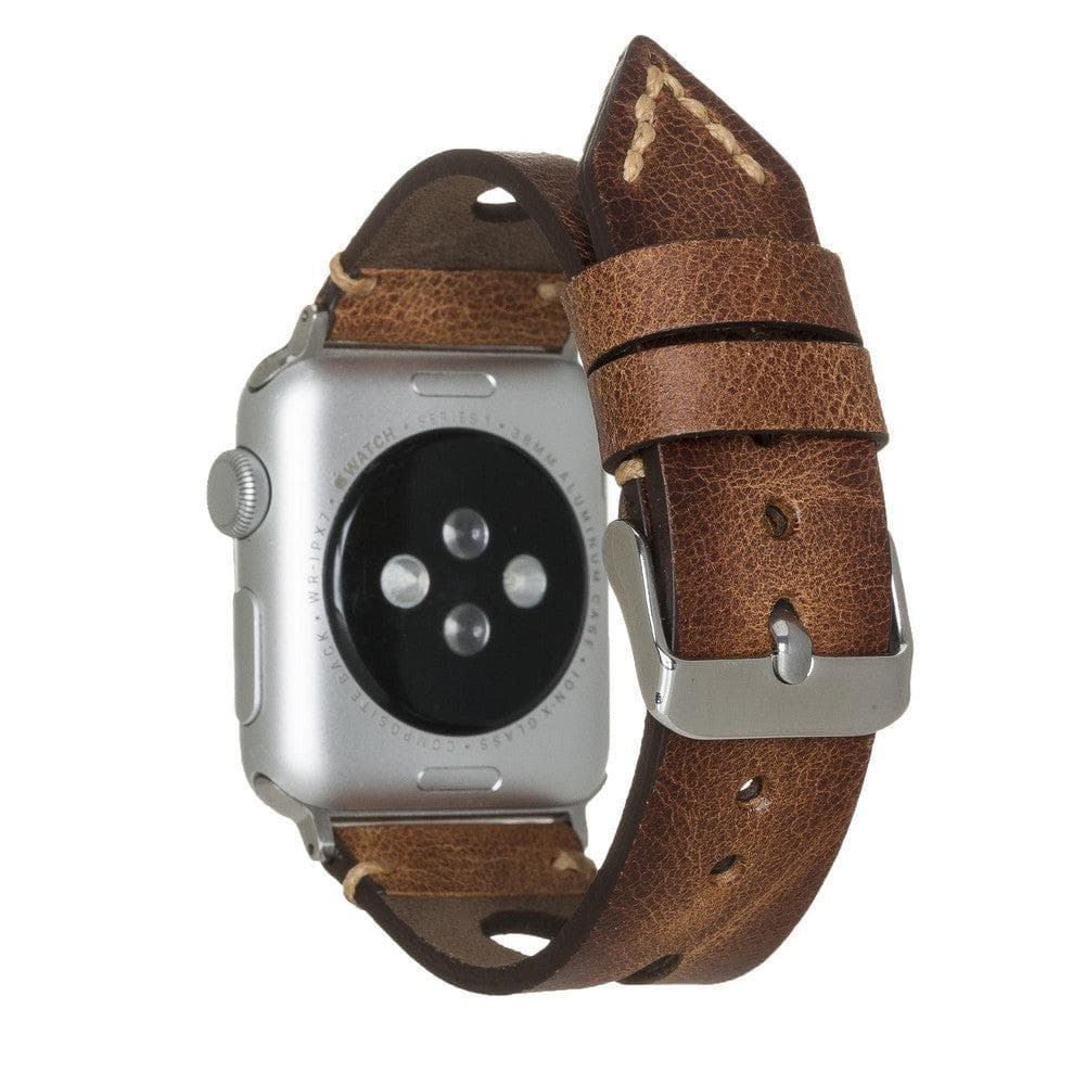 B2B - Leather Apple Watch Bands - BA2 Style Drop Cut 38mm TN11EF Bomonti