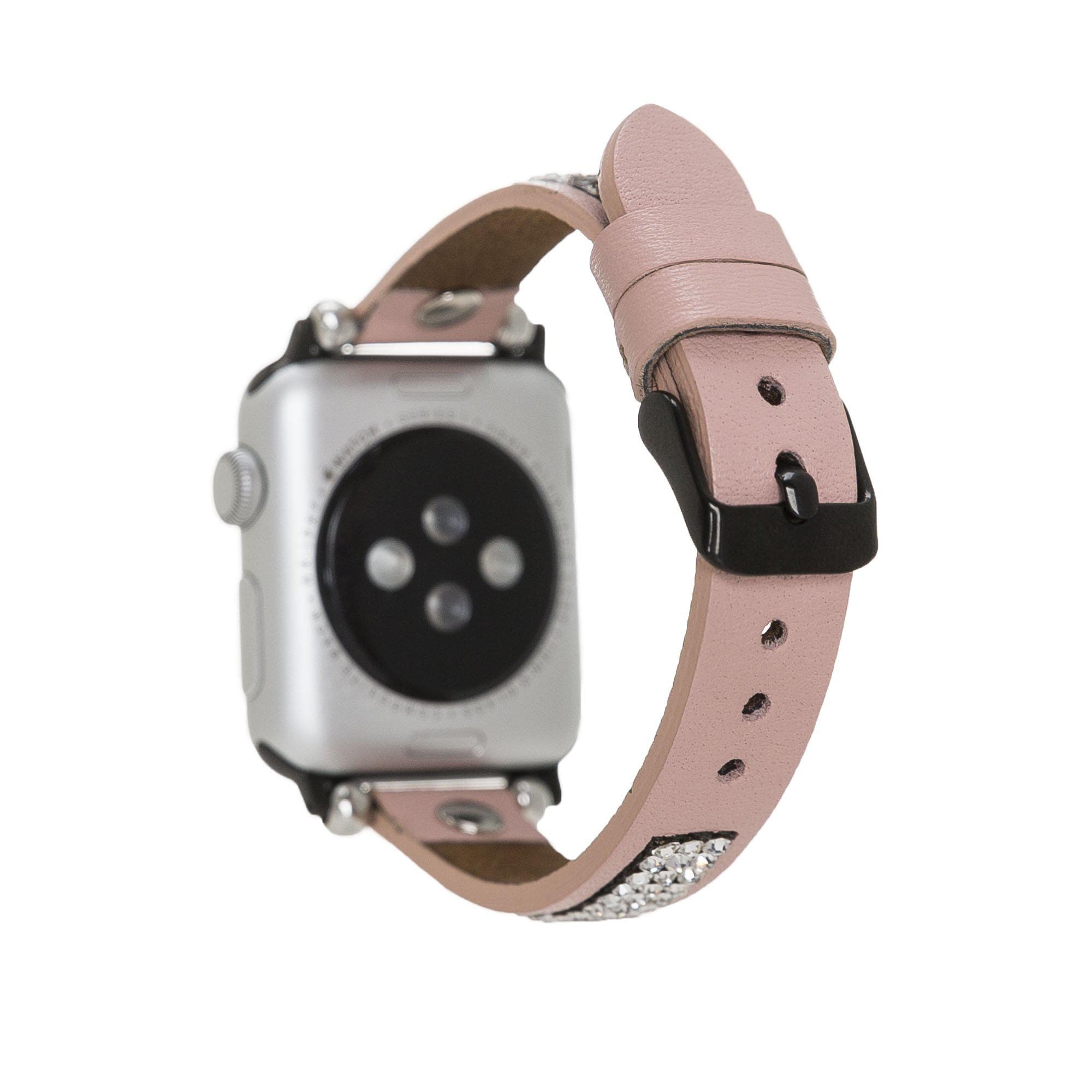 B2B - Leather Apple Watch Bands - Crystal Ferro Style NU2 Bomonti