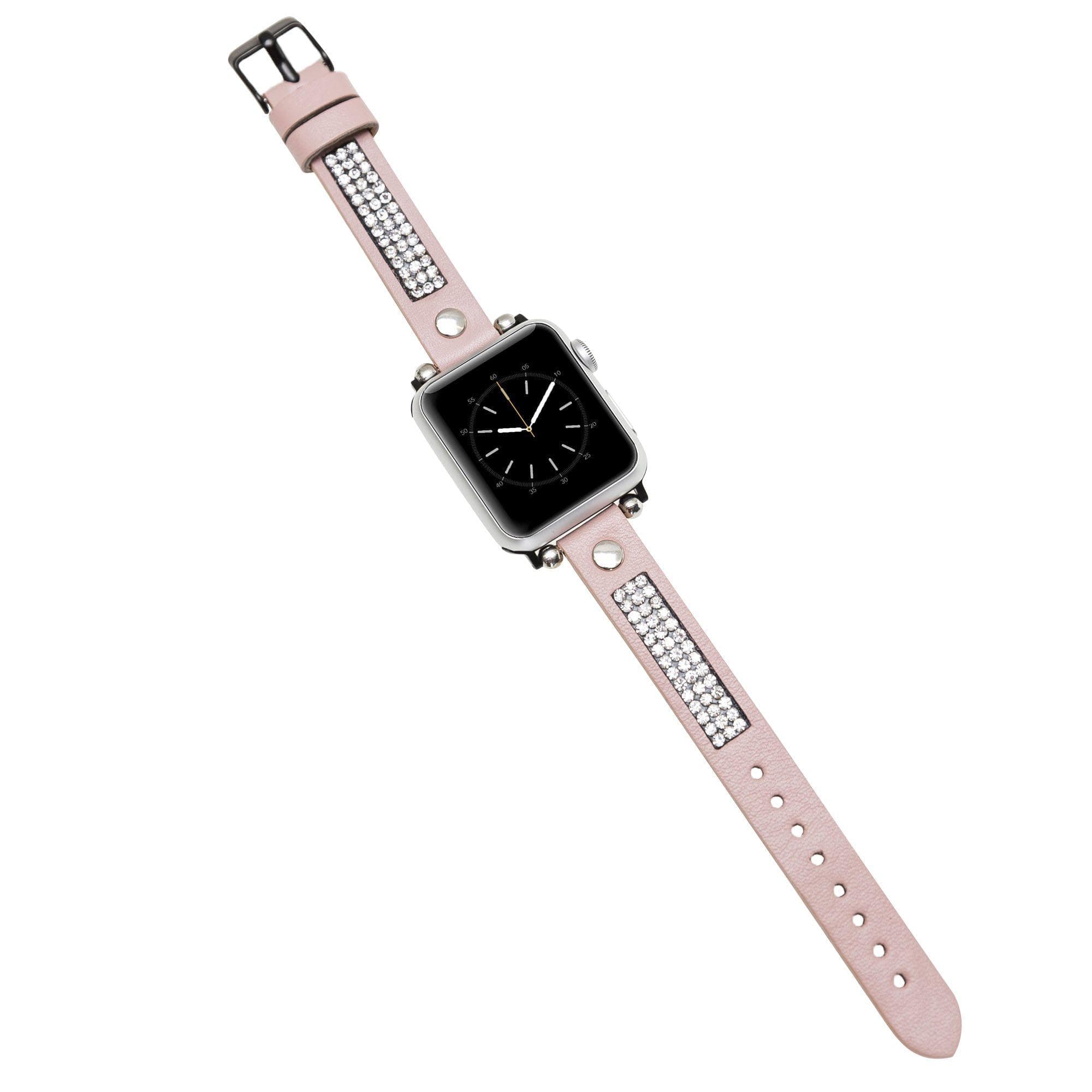 B2B - Leather Apple Watch Bands - Crystal Ferro Style NU2 Bomonti