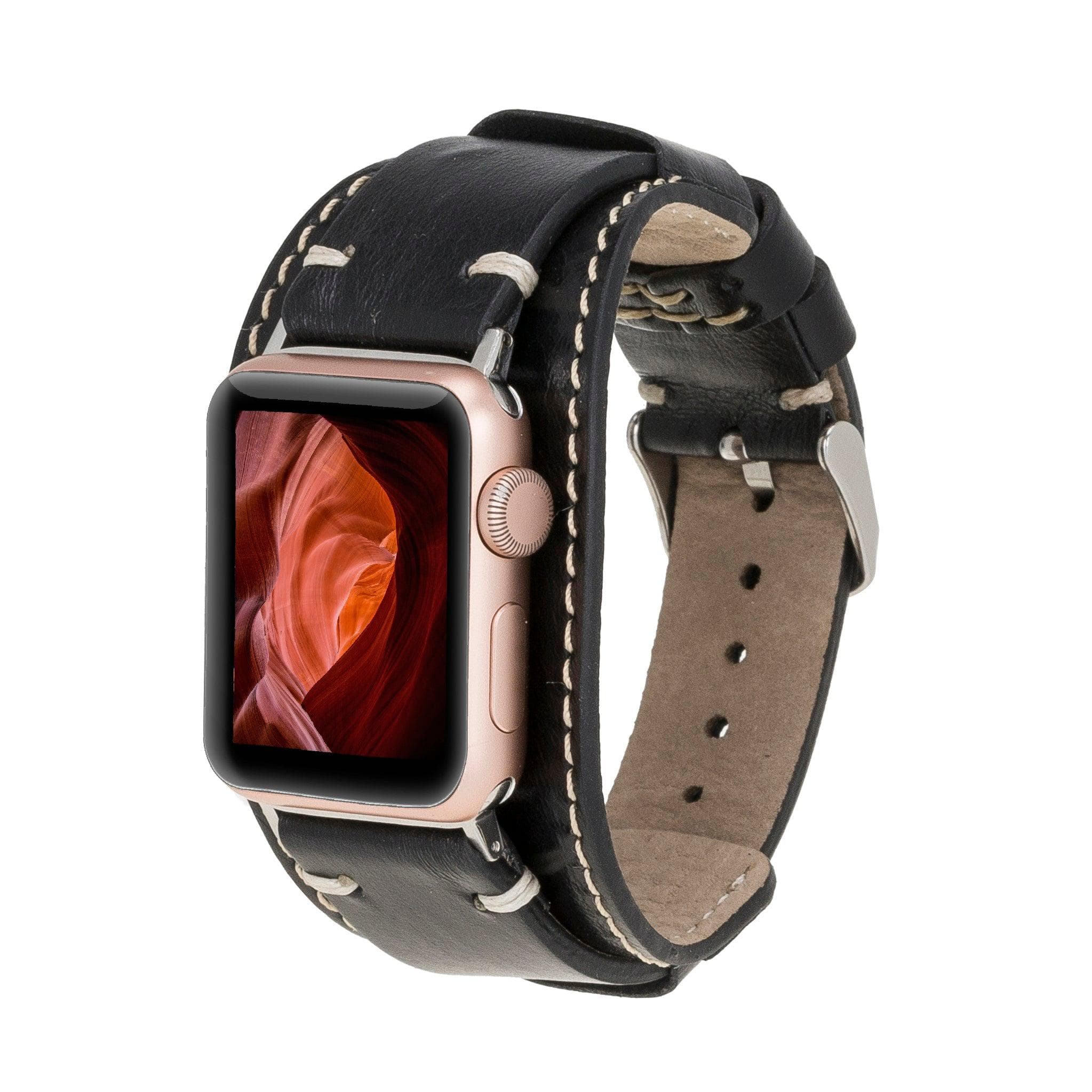 B2B - Leather Apple Watch Bands - Cuff Style RST1 Bomonti