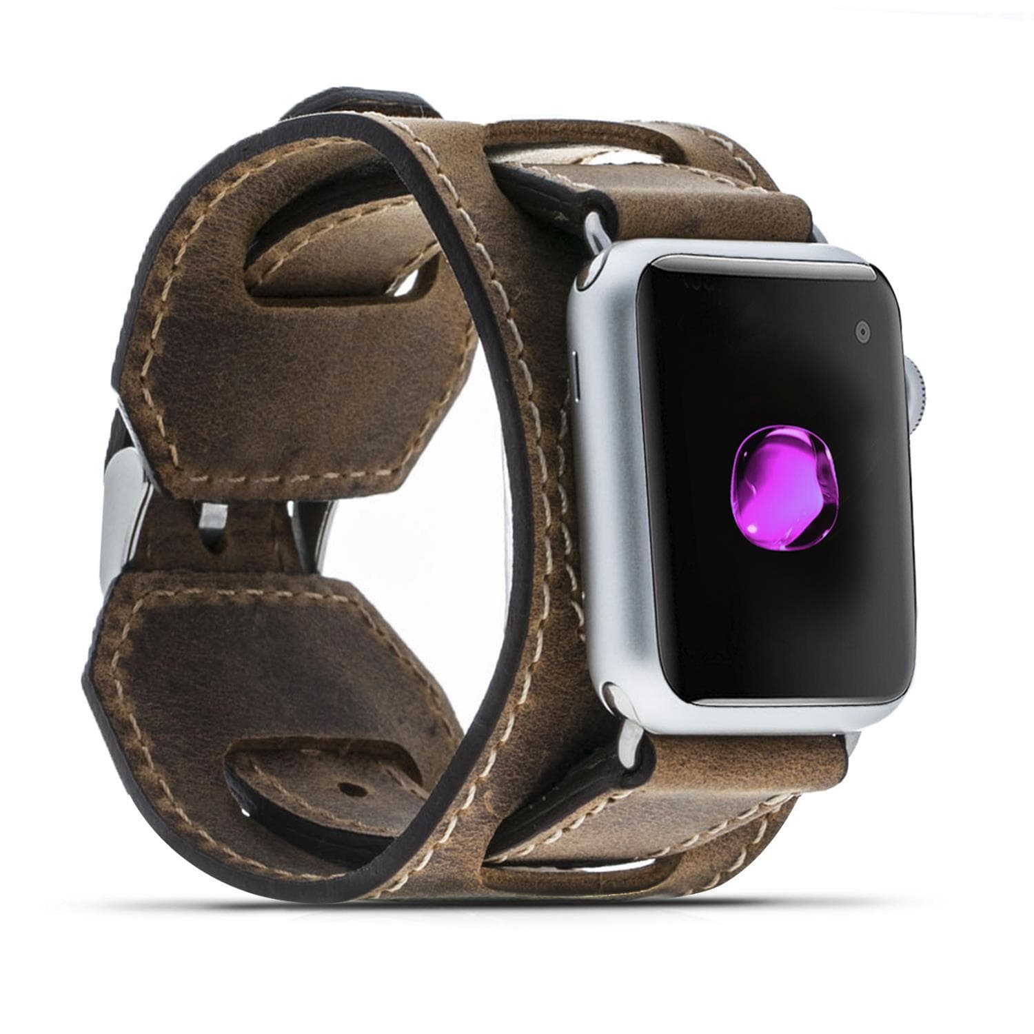 B2B - Leather Apple Watch Bands - Cuff Style G2 Bomonti