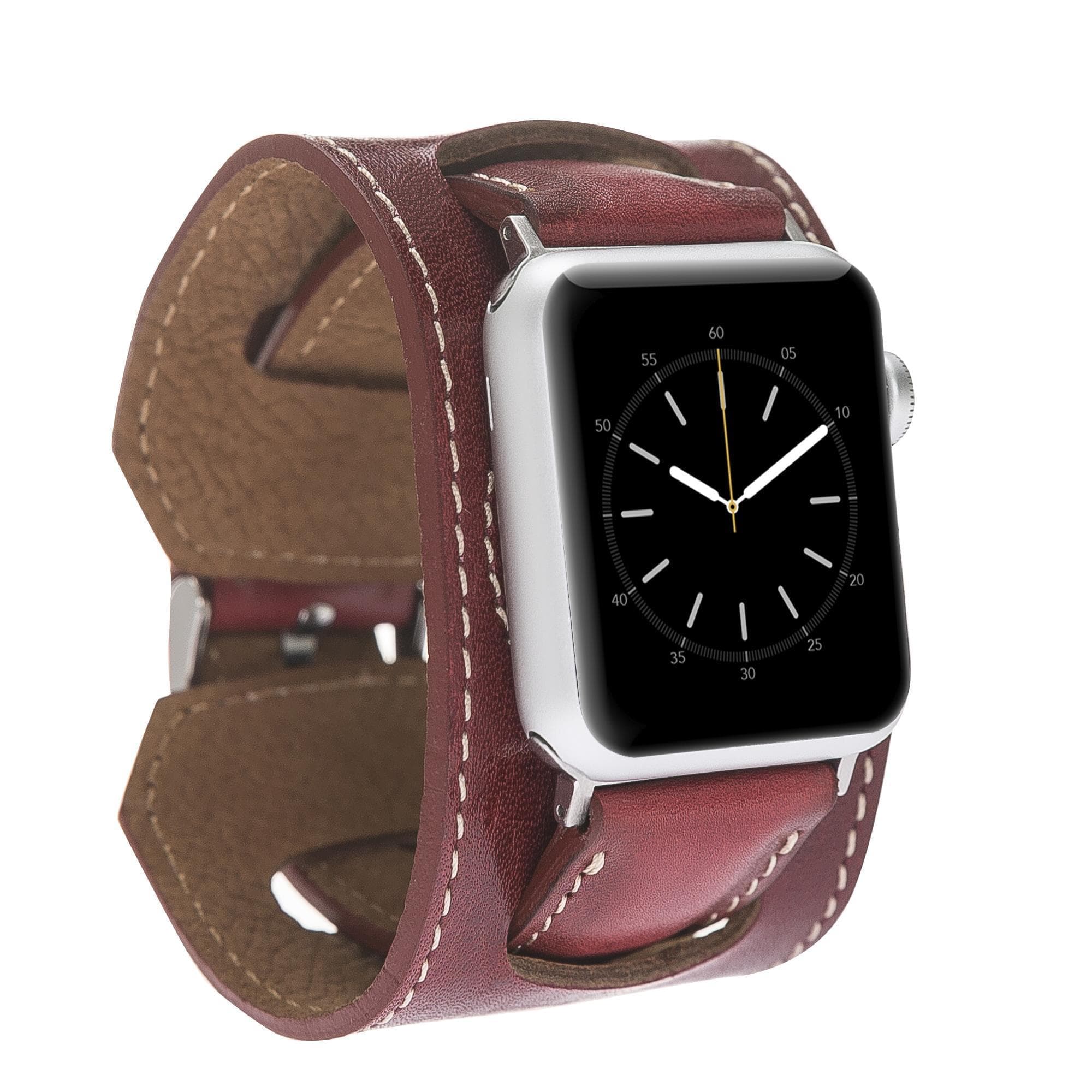 B2B - Leather Apple Watch Bands - Cuff Style V4EF Bomonti