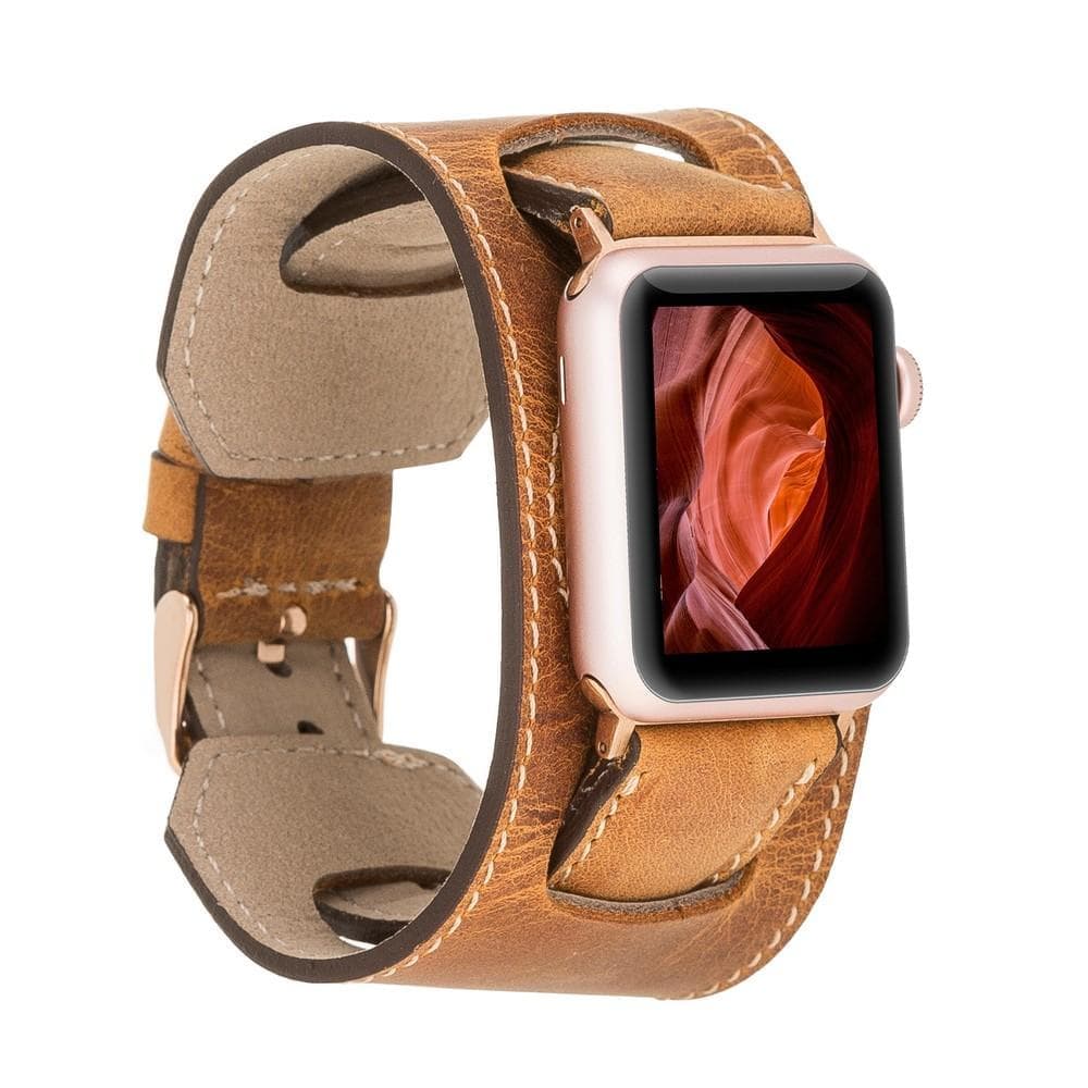 B2B - Leather Apple Watch Bands - Cuff Style G19 Bomonti