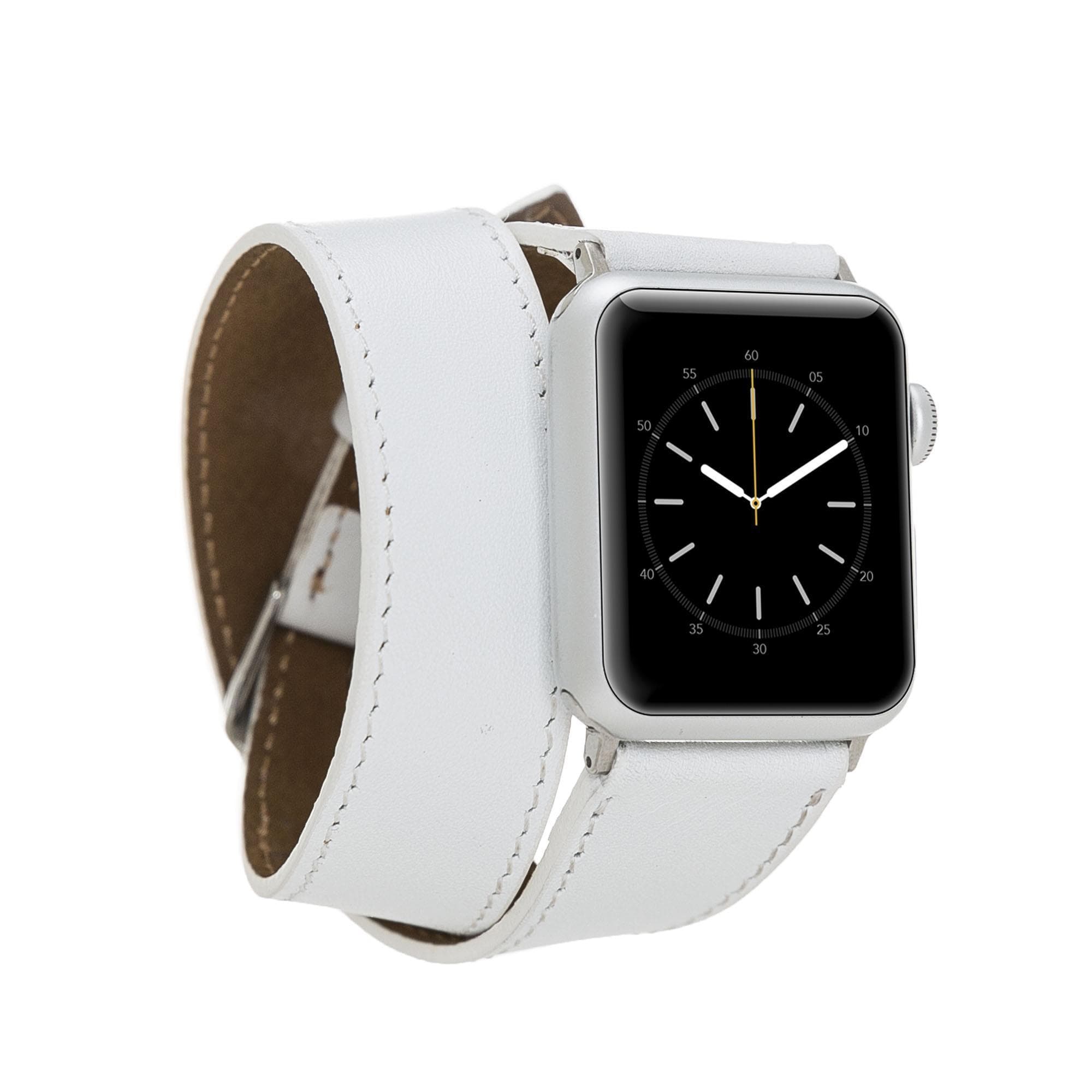 B2B - Leather Apple Watch Bands - DT Double Tour Style F3 Bomonti