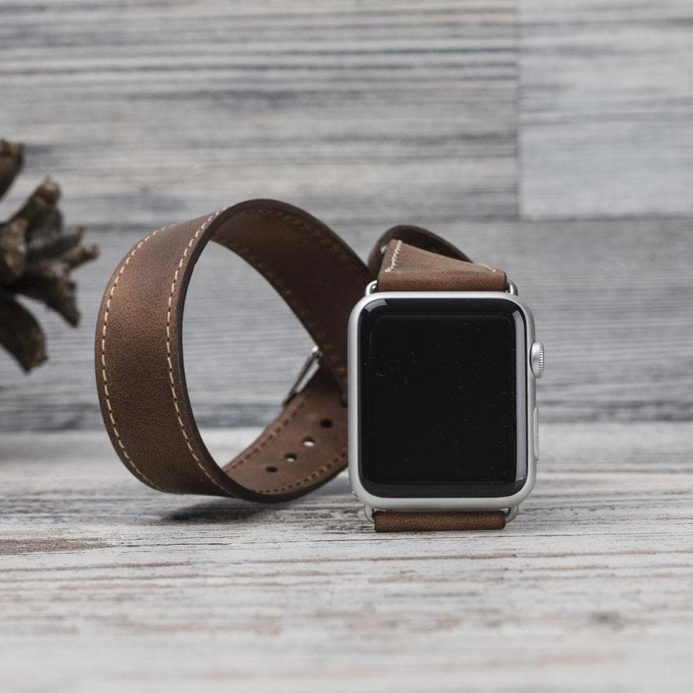B2B - Leather Apple Watch Bands - DT Double Tour Style G2 Bomonti
