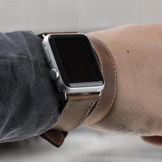 B2B - Leather Apple Watch Bands - DT Double Tour Style Bomonti