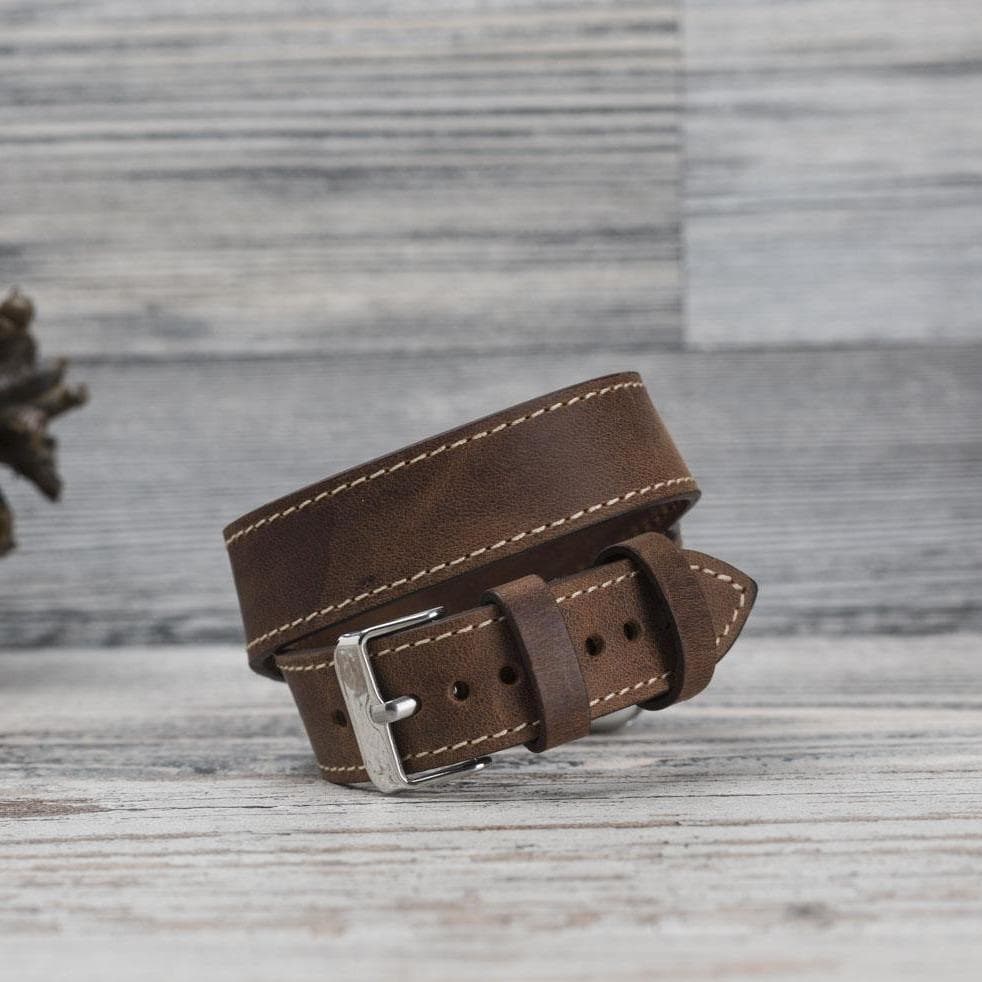 B2B - Leather Apple Watch Bands - DT Double Tour Style Bomonti