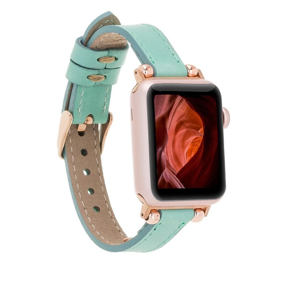 B2B - Leather Apple Watch Bands - Ferro Seamy Style BRN7 Bomonti