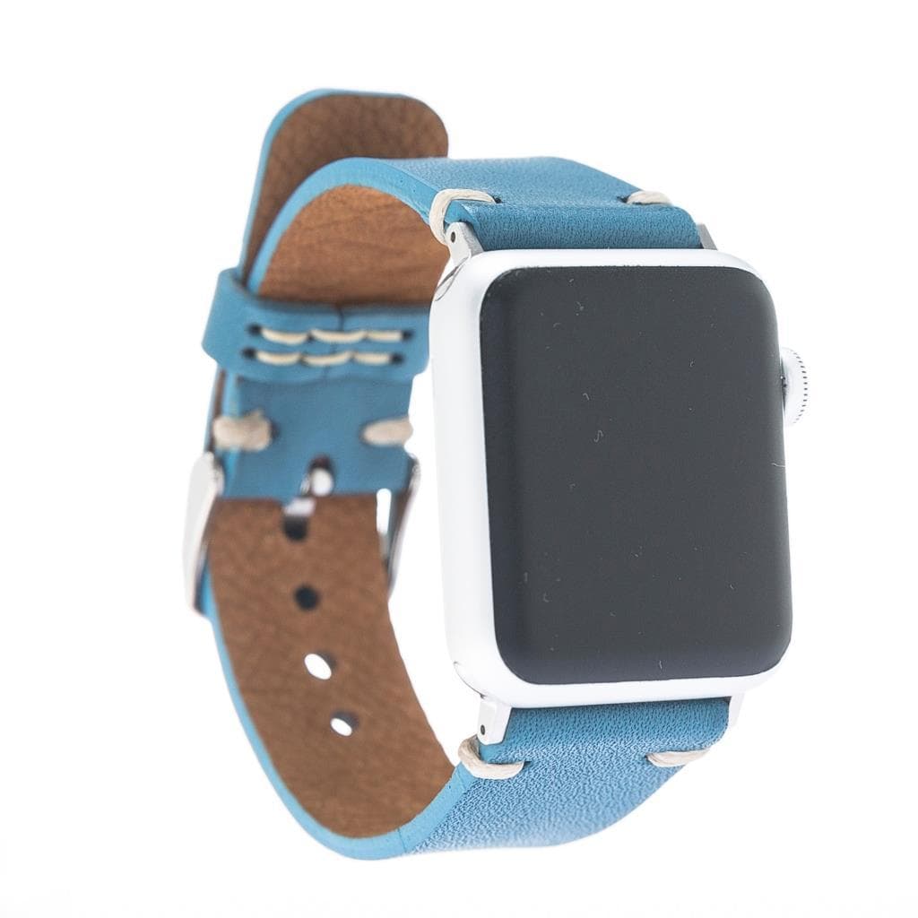 B2B - Leather Apple Watch Bands - Welder Style BRN4 Bomonti