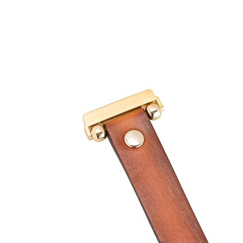 B2B - Leather Fitbit Watch Bands - Ferro Gold Trok Style Bomonti
