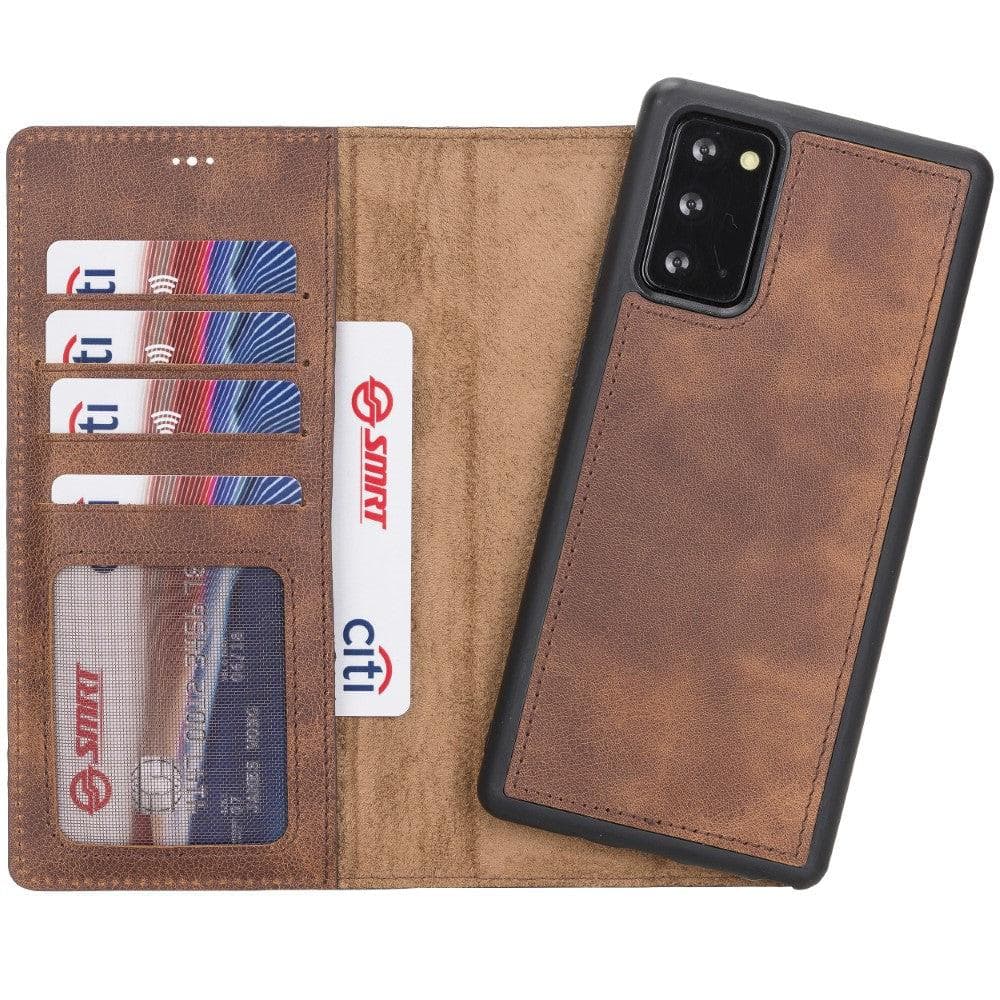B2B - Samsung Galaxy Note 20 Series Detachable Leather Case / MW Samsung Galaxy Note 20 Ultra / Tan Bomonti