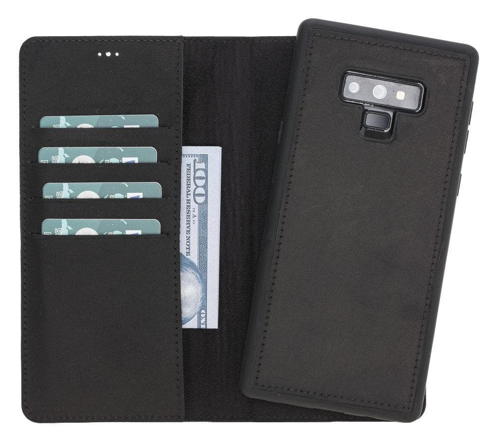 B2B - Samsung Galaxy Note 9 Series Detachable Leather Case / MW Samsung Note 9 / Antic Black Bomonti
