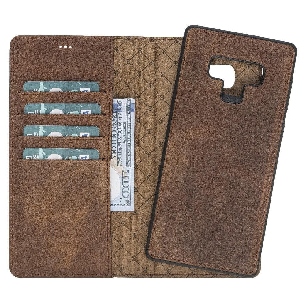 B2B - Samsung Galaxy Note 9 Series Detachable Leather Case / MW Samsung Note 9 / Antic Brown Bomonti