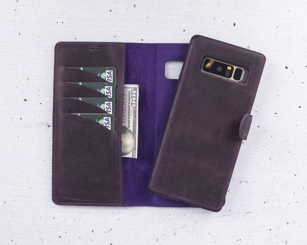 B2B - Samsung Galaxy Note 9 Series Detachable Leather Case / MW Samsung Note 9 / Antic Purple Bomonti