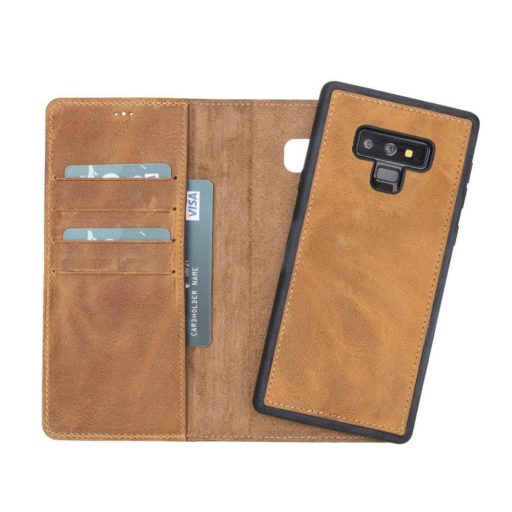B2B - Samsung Galaxy Note 9 Series Detachable Leather Case / MW Samsung Note 9 / Antic Tan Bomonti