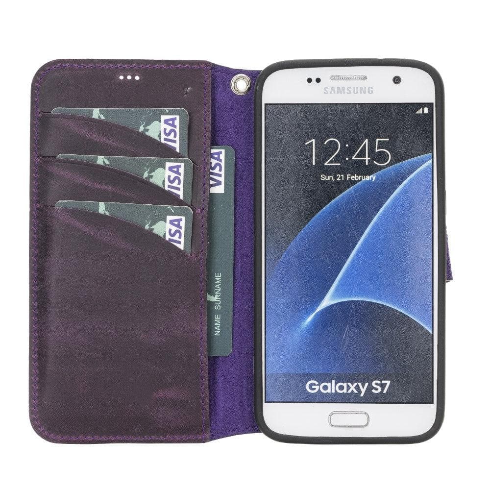 B2B - Samsung  Galaxy S7 Detachable Leather Case / WC - Wallet Case G7 / G7 Bileklikli Bomonti