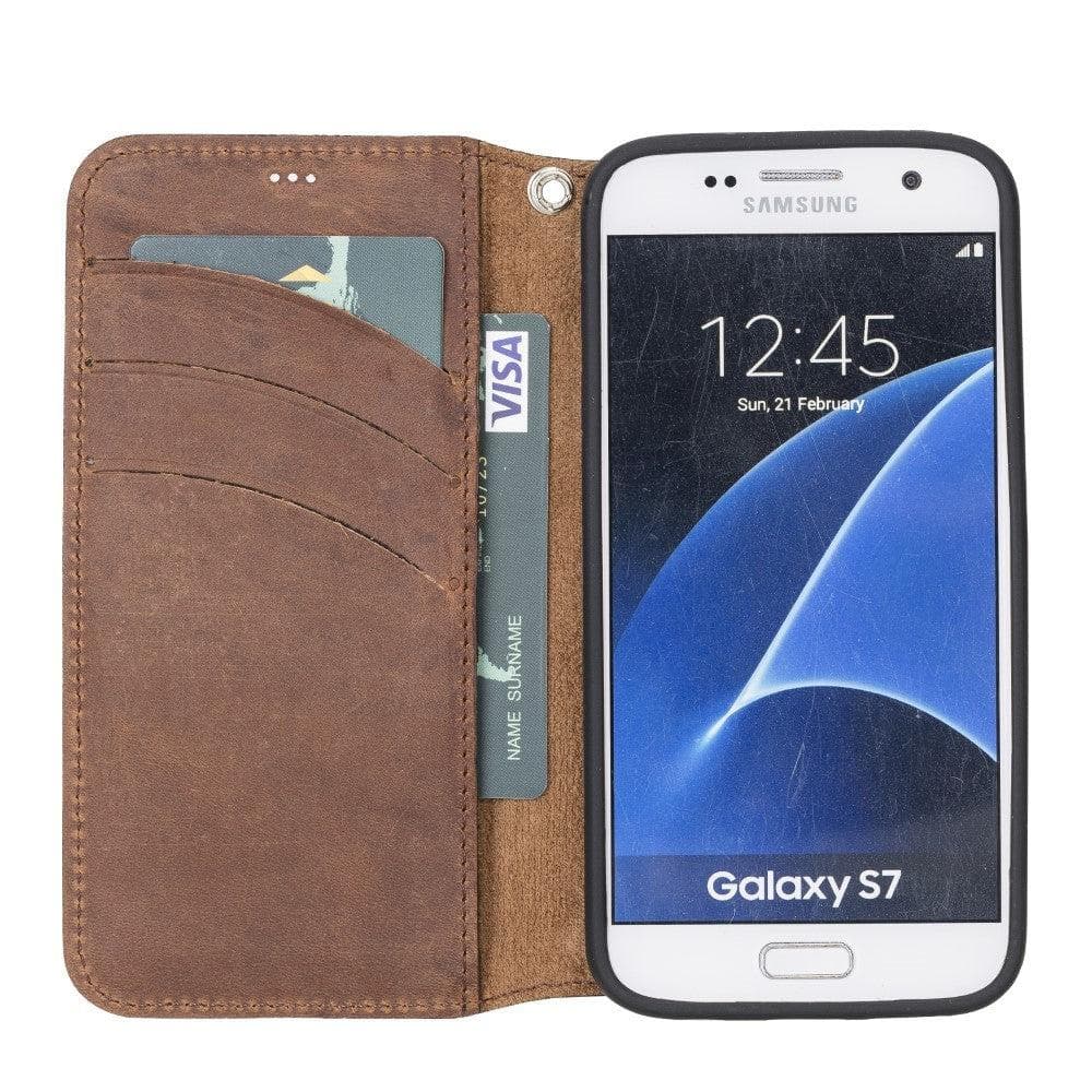 B2B - Samsung  Galaxy S7 Detachable Leather Case / WC - Wallet Case G2 / G7 Bileklikli Bomonti