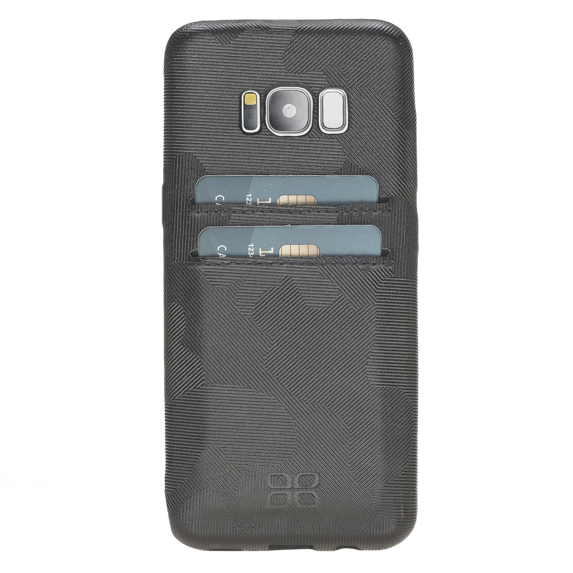 B2B - Samsung Galaxy S8 Leather Case / UCCC - Ultra Cover with Card Holder Camouflage Black Bomonti