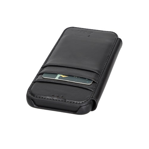 Rostar Black Leather iPhone 13 Mini Detachable Bi-Fold Wallet Case with Mag Safe & Card Holder - Bomonti - 16