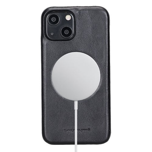 Rostar Black Leather iPhone 13 Mini Detachable Bi-Fold Wallet Case with Mag Safe & Card Holder - Bomonti - 17