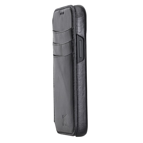 Rostar Black Leather iPhone 13, Mini, Pro, Pro Max Detachable Bi-Fold Wallet Case with Mag Safe & Card Holder - Bomonti - 25