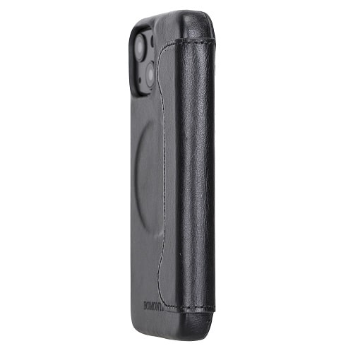 Rostar Black Leather iPhone 13, Mini, Pro, Pro Max Detachable Bi-Fold Wallet Case with Mag Safe & Card Holder - Bomonti - 26