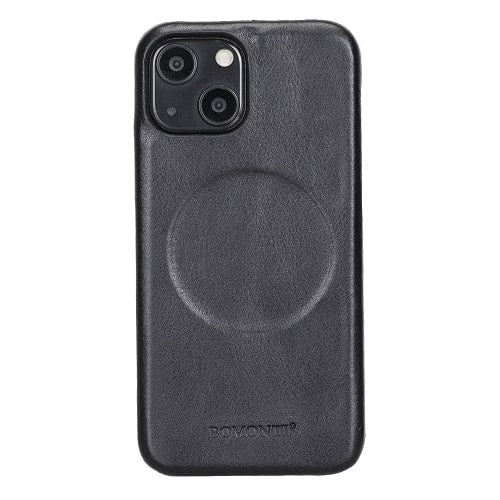Rostar Black Leather iPhone 13 Mini Detachable Bi-Fold Wallet Case with Mag Safe & Card Holder - Bomonti - 5