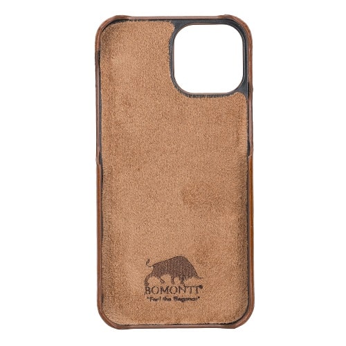 Rostar Golden Brown Leather iPhone 13 Mini Detachable Bi-Fold Wallet Case with Mag Safe & Card Holder - Bomonti - 5